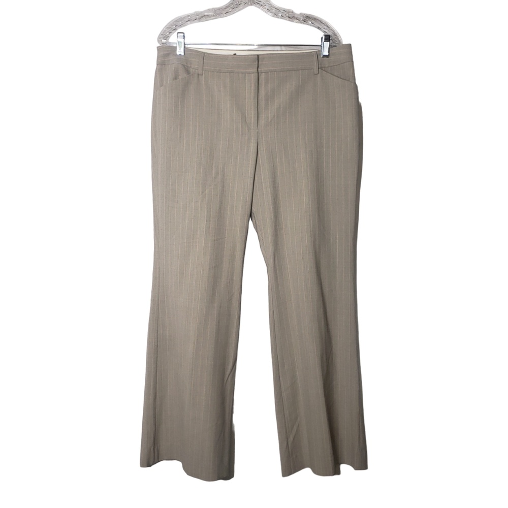 Victoria's Secret Gray and Pink Pinstriped Slacks Size 14 Short